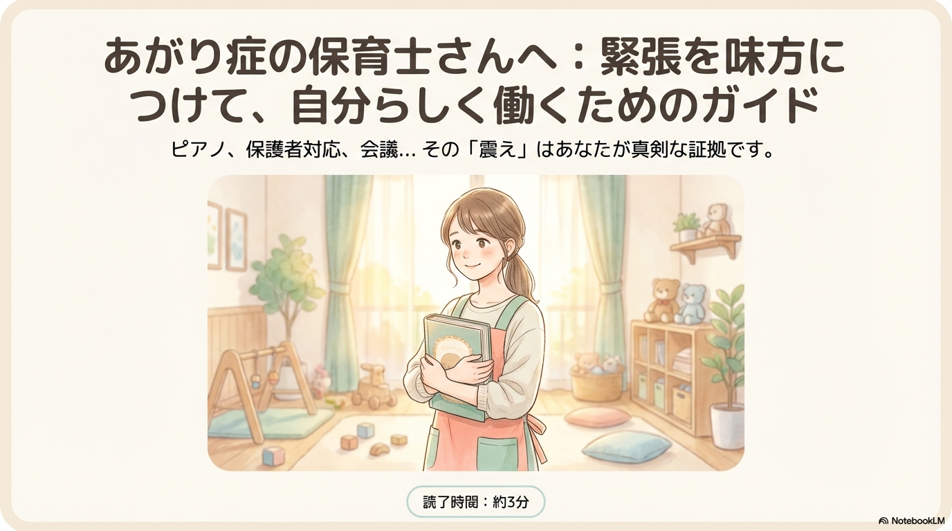 あがり症の保育士でも大丈夫！緊張を克服して楽しく働くコツ