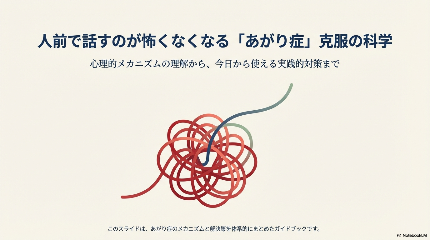 あがり症で恥ずかしい思いを卒業！原因と克服への多角的アプローチ