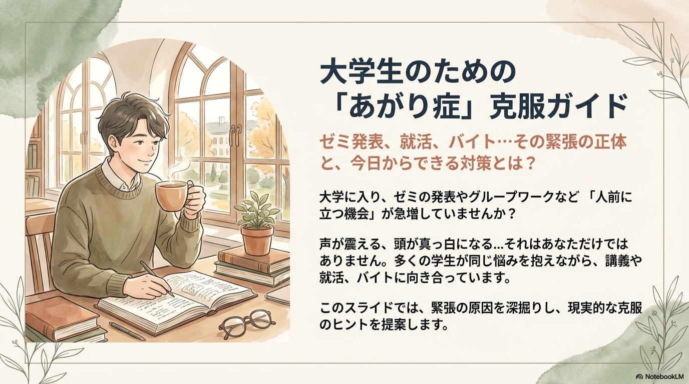 【保存版】あがり症の大学生が緊張を克服し、就活やゼミを乗り切る方法