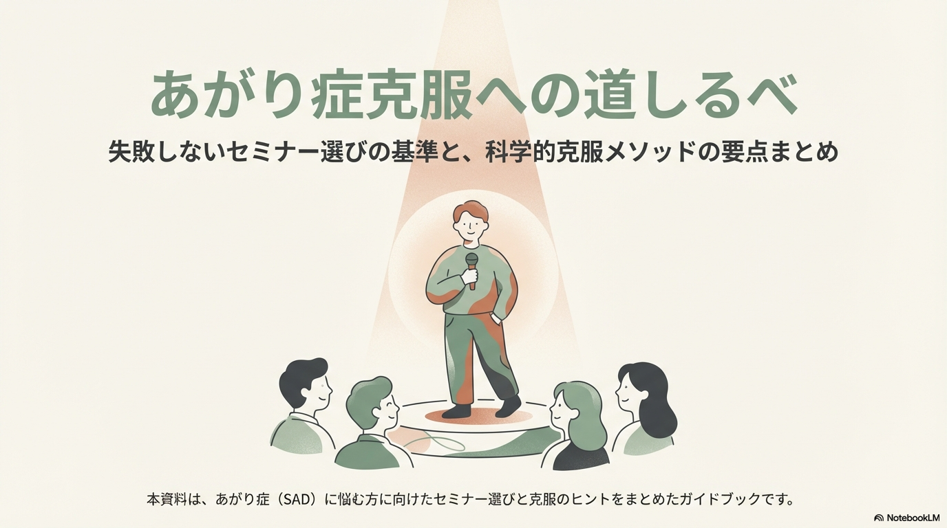 あがり症 セミナー選びの決定版!克服メソッドと教室を比較