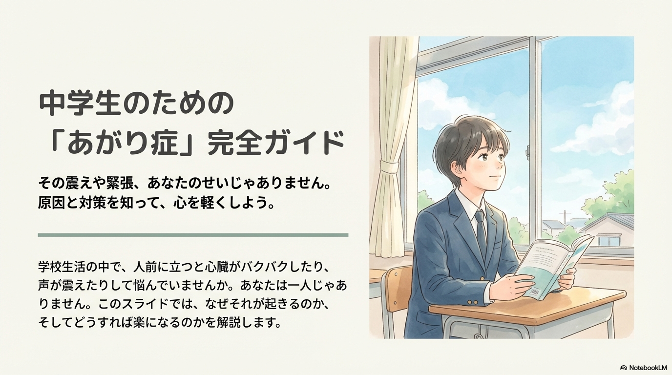 あがり症の中学生へ！原因の分析から具体的な克服法まで徹底解説