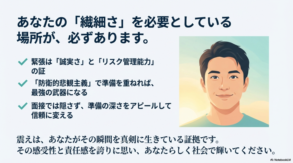 晴れやかな表情で前を見据える男性のポートレート。背景には明るい希望を感じさせる光